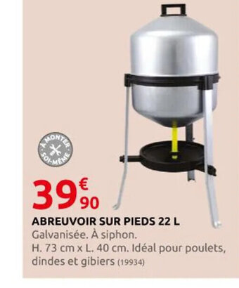 Rural Master Abreuvoir Sur Pieds 22 l offre