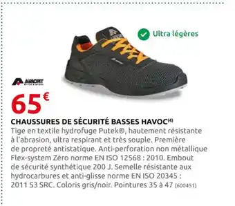 Rural Master Chaussures de Sécurité Havoc offre