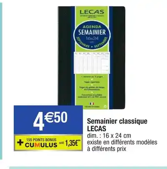 Semainier Classique Lecas