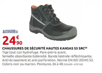 Rural Master Chaussures de Sécurité Hautes S3 SRC offre