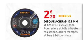 Rural Master Disque Acier ø 125 MM offre