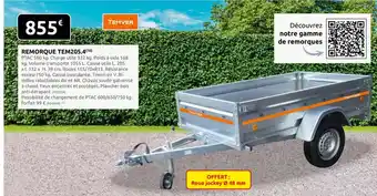 Rural Master Remorque Tem205.4 offre
