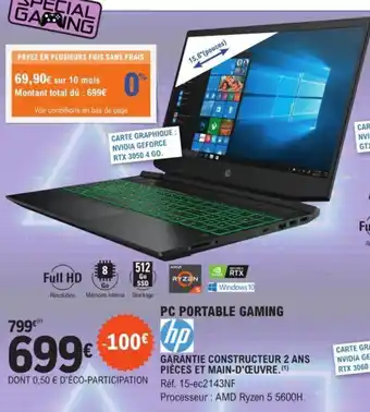 E.Leclerc PC Portable Gaming offre