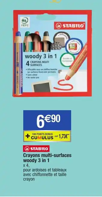 Migros Crayons Multi-Surfaces Woody 3 in 1 offre