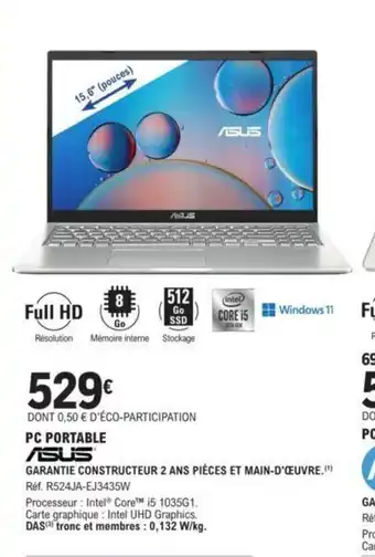 E.Leclerc Pc Portable offre