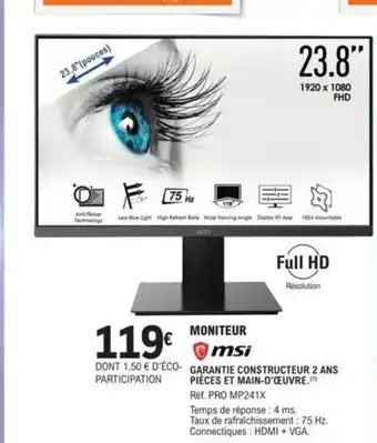 E.Leclerc Moniteur offre