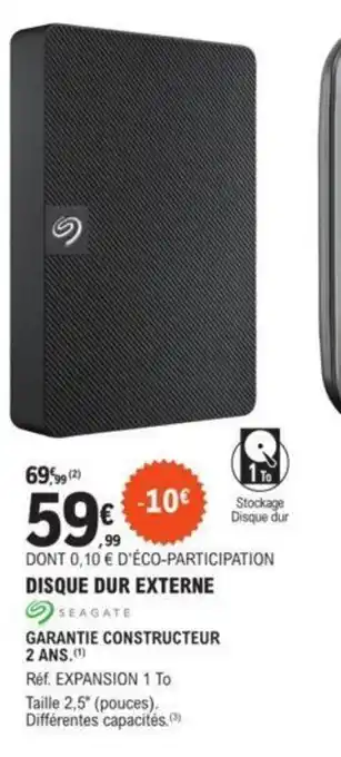 E.Leclerc Disque Dur Externe offre