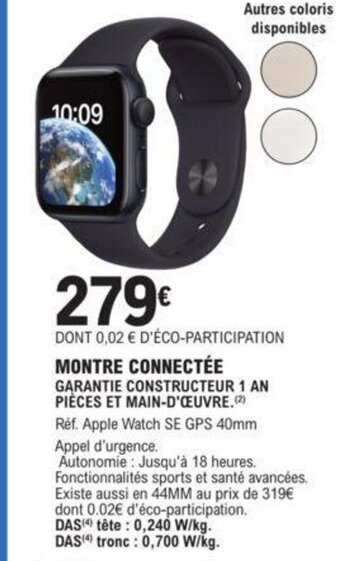 E.Leclerc Montre Connectée offre