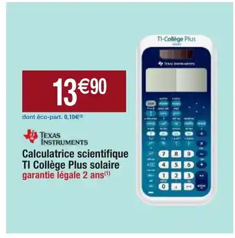 Calculatrice Scientifique Tl Collége Plus Solaire