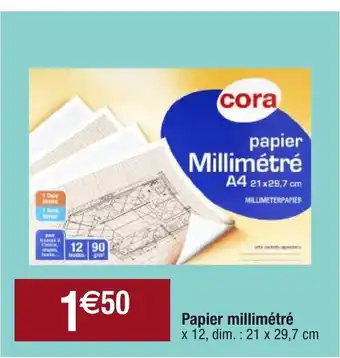 Migros papier Millimétré offre