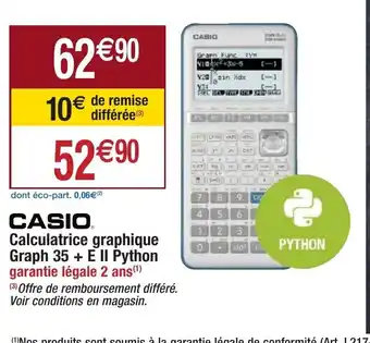 Calculatrice Graphique Graph 35 + E ll Python