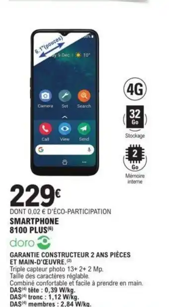 E.Leclerc Smartphone 8100 Plus offre