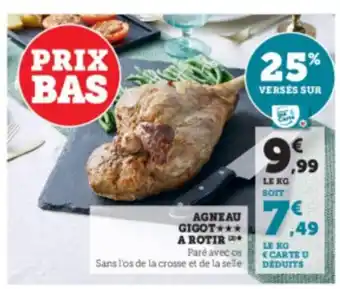 Super U Agneau Gifot A Rotir offre