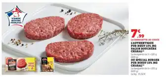 Super U L'Authentique Pur Bœuf 15% MG Facon Bouchére Charal offre