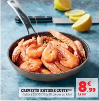 Super U Crevette Entiere Cuite offre