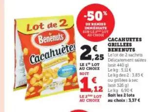 Super U Cacahuetes Grilees Benenuts offre