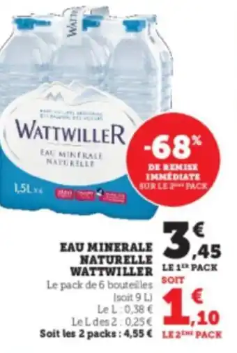 Super U Eau Minerale Naturelle Wattwiller offre