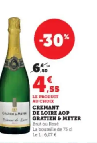 Super U Cremant De Loire AOP Gratien & Meyer offre