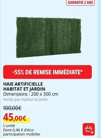 Intermarché Haie Artificielle Habitat Et Jardin offre