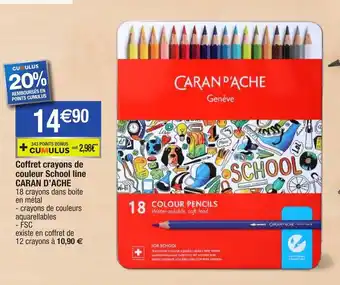 Migros Coffret Crayons De Couleurs School Line offre