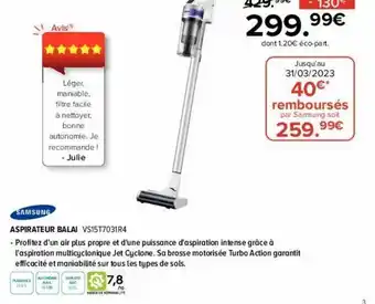 Aspirateur balai samsung