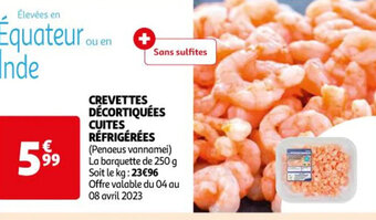Auchan Crevettes décortiquées cuites réfrigérées offre