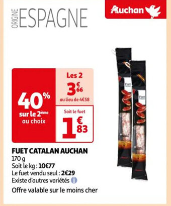Auchan Fuet catalan auchan offre