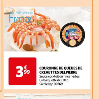 Auchan Couronne de queues de crevettes delpierre offre
