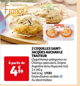 Auchan 2 coquilles saint jacques auchan le traiteur offre