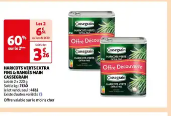 Auchan Haricots verts extra fins & Ranges main cassegrain offre
