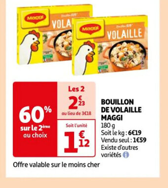 Auchan Bouillon de volaille maggi offre