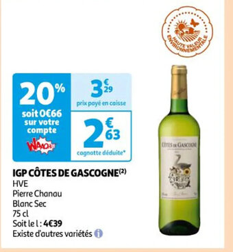 Auchan IGP cotes de gascogne offre