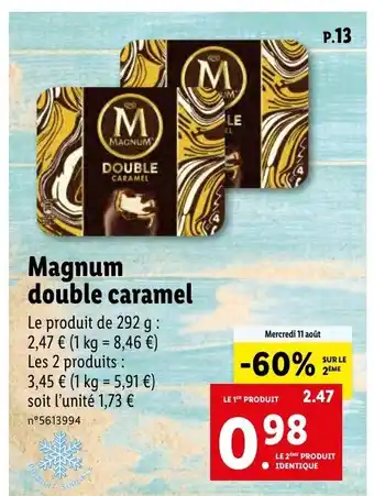 Lidl Magnum double caramel offre