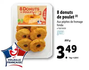 Lidl 8 Donuts de poulet offre