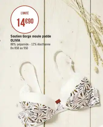 Géant Casino Soutien Gorge moule padde OLIVIA offre