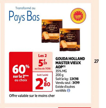 Auchan Gouda holland master vieux AOP offre
