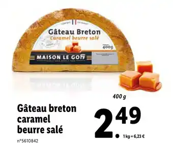 Lidl Gâteau breton caramel beurre salé offre