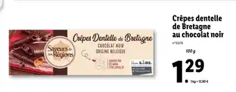 Lidl Crêpes dentelle de bretagne au chocolat noir offre