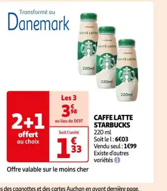 Auchan Caffe latte starbucks offre