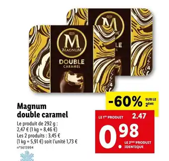 Lidl Magnum double caramel offre
