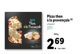 Lidl Pizza thon à la provençale offre
