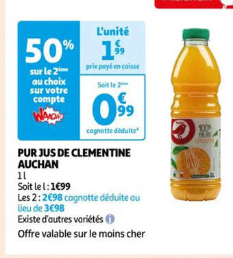 Auchan Pur jus de clementine auchan offre