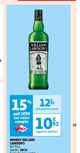 Auchan Whisky william lawson's offre