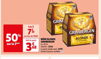 Auchan Biere blonde grimbergen offre