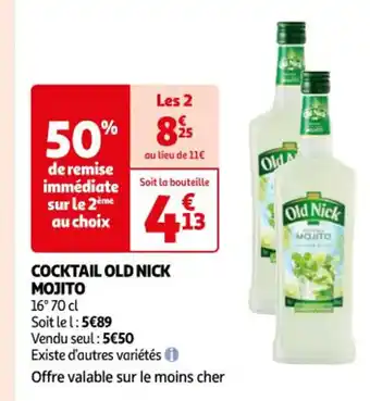 Auchan Cocktail old nicka mojito offre