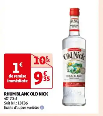 Auchan Rhum blanc old nick offre