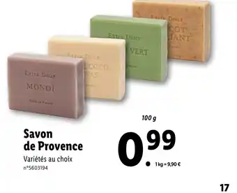 Lidl Savom de provence offre