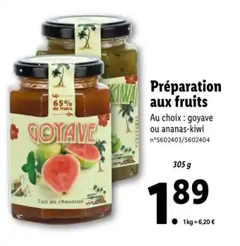 Lidl Préparation aux fruits offre