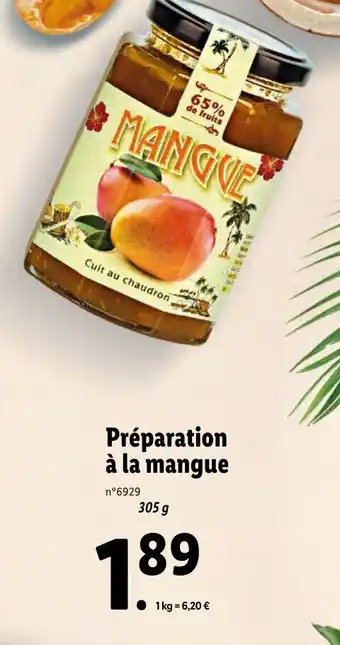 Préparation à la mangue