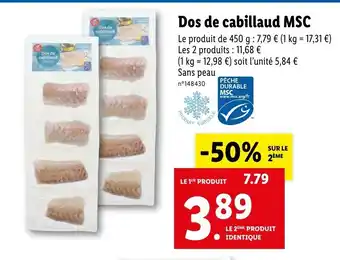 Lidl Des de cabillaud MSC offre
